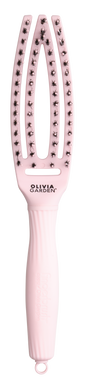 Olivia Garden Fingerbrush Care Iconic Boar & Nylon – Roz pastel S – Pieptene profesional pentru descâlcire fără durere și păr strălucitor