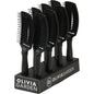 Olivia Garden Fingerbrush Boar & Nylon Full Black M Display 8 Bucăți – Perii Profesionale pentru Descurcare și Coafare