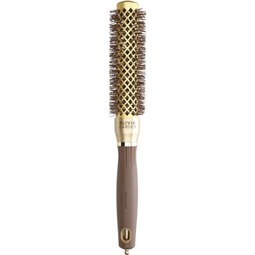 Olivia Garden Expert Blowout Speed XL Wavy Bristles Gold & Brown Perie Profesională pentru Blow-Dry Rapid 25