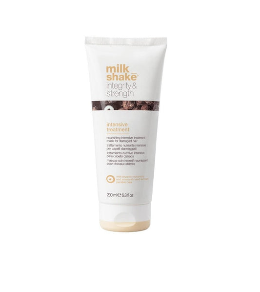 Milk Shake Integrity & Strength – Tratament intensiv pentru păr deteriorat, cu keratină, uleiuri prețioase și efect anti-frizz, 200 ml