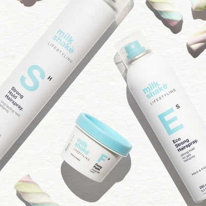 Milk Shake Lifestyling Eco Strong Hairspray 250ml – Fixativ Profesional cu Fixare Puternică, Protecție UV și Fără Aerosoli