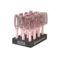 Olivia Garden Fingerbrush Boar & Nylon Pastel Pink – Display Profesional cu 12 Perii pentru Descurcare Ușoară și Strălucire Naturală