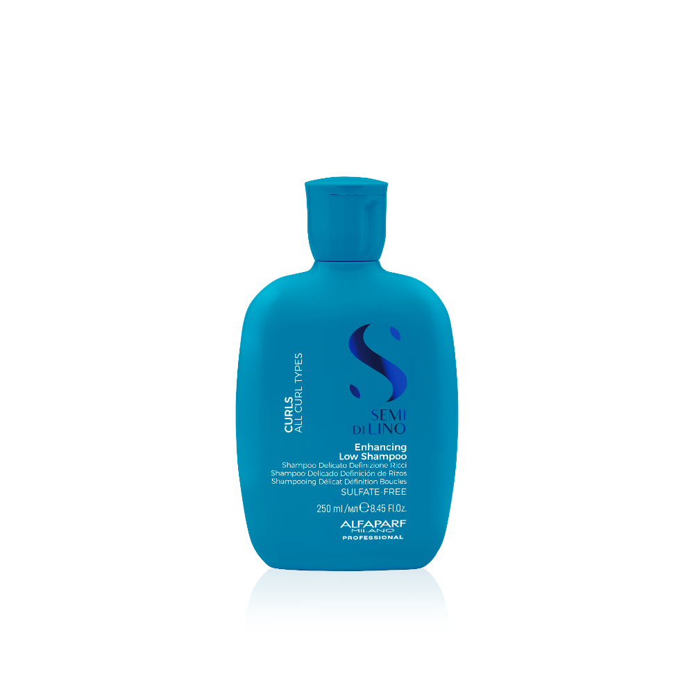 Alfaparf Milano Semi di Lino Curls Enhancing Low Shampoo – Șampon Delicat pentru Păr Ondulat și Creț, Hidratare și Anti‑Frizz