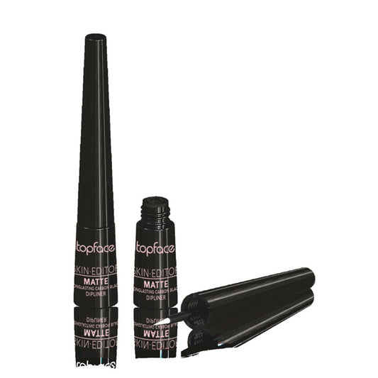 Topface Tuș de Ochi Skin Editor – Eyeliner cu Vitamina E & Pigmenți Negru Carbon, Finisaj Mat de Lungă Durată