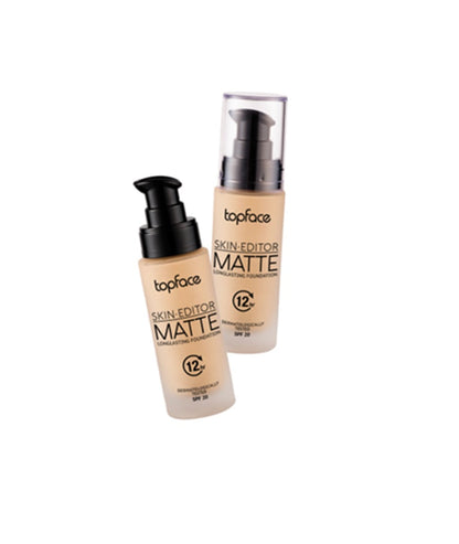 Topface Skin Editor Matte Longlasting Fond de Ten Mat 12H – Acoperire Perfectă, Textură Ușoară și Protecție SPF 20