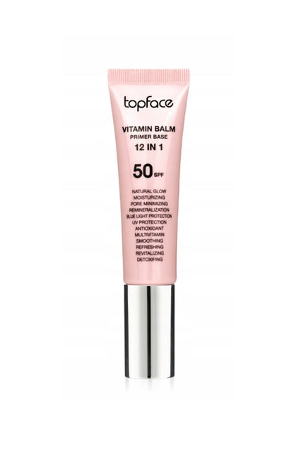Topface Vitamin Balm Primer Base 12 în 1 – Bază de machiaj cu vitamine esențiale pentru un ten neted, luminos și perfect pregătit pentru machiaj