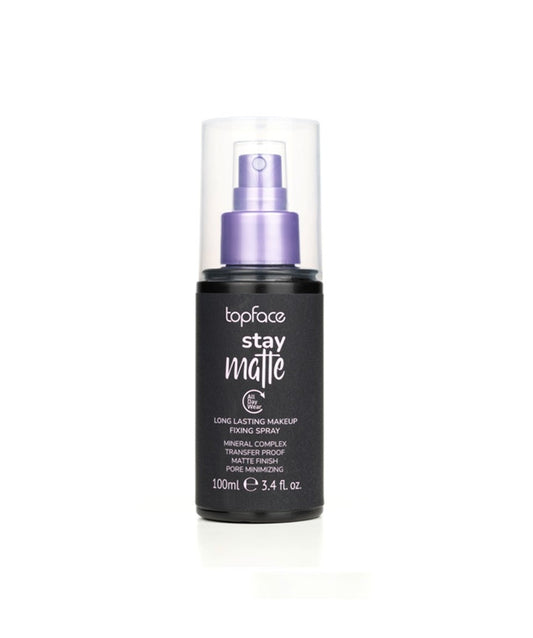 Topface Spray Fixator de Machiaj Mat – Controlul sebumului și fixare impecabilă pentru un ten mat și fresh întreaga zi