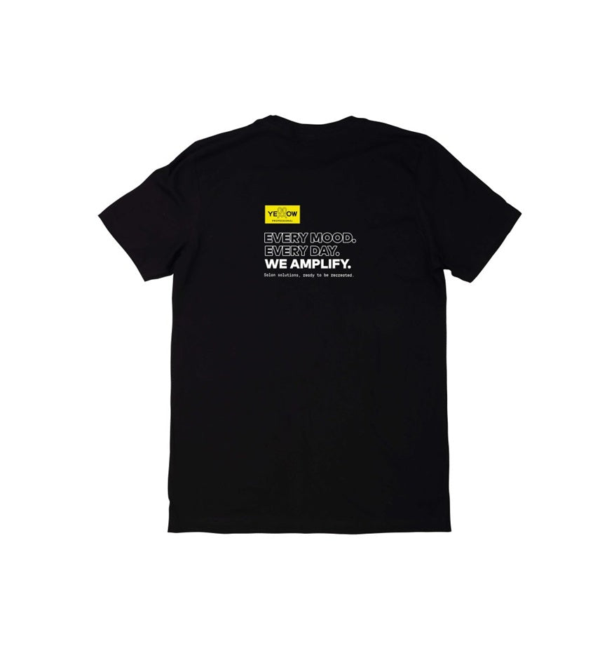 Yellow Professional Tricou din Bumbac pentru Femei  S/M Negru
