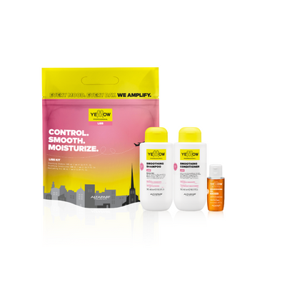 Yellow Pro Holiday Kit Liss – Netezire și Control pentru Păr Rebel