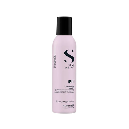 Alfaparf Milano Semi Di Lino Style&Care Amplifying Mousse 250ml – Spumă Profesională pentru Volum Ușor și Strălucire