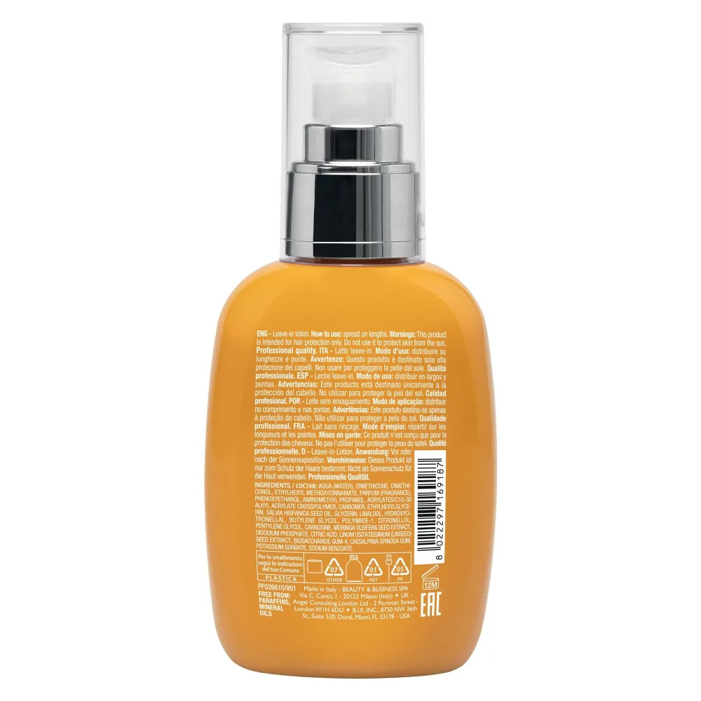 Alfaparf Milano Semi di Lino Sunshine Leave-In 125ml – Tratament hidratant cu filtru UV pentru păr expus la soare - Păr