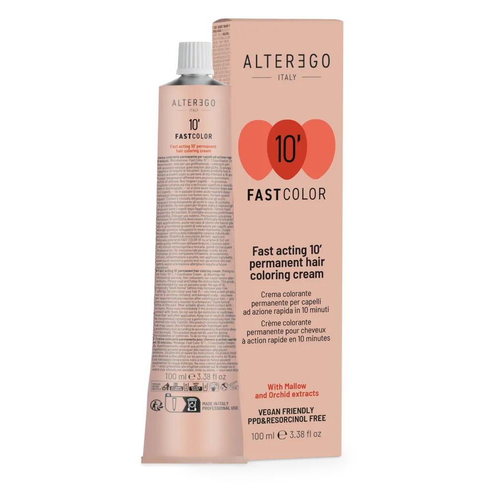 AlterEgo Fast Color 10 Min Vopsea Păr Permanentă 100ml - Acoperire 100% - Păr