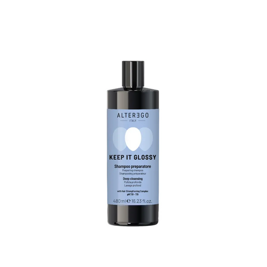 AlterEgo Keep It Glossy Prep Shampoo Șampon Pentru Curățare Profundă 480ml - Păr