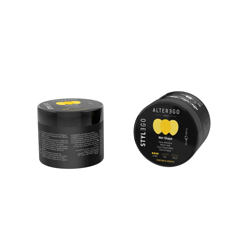 AlterEgo StylEgo Wet Shape – Ceară de Păr Transparentă cu Efect Umed și Strălucire Maximă 100 ml - Păr