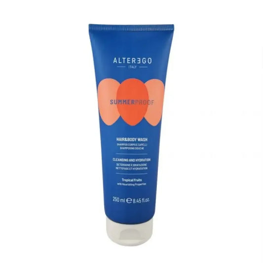 AlterEgo SummerProof 2în1 – Șampon & Gel de Duș cu Aromă Tropicală - 250 ml - Păr