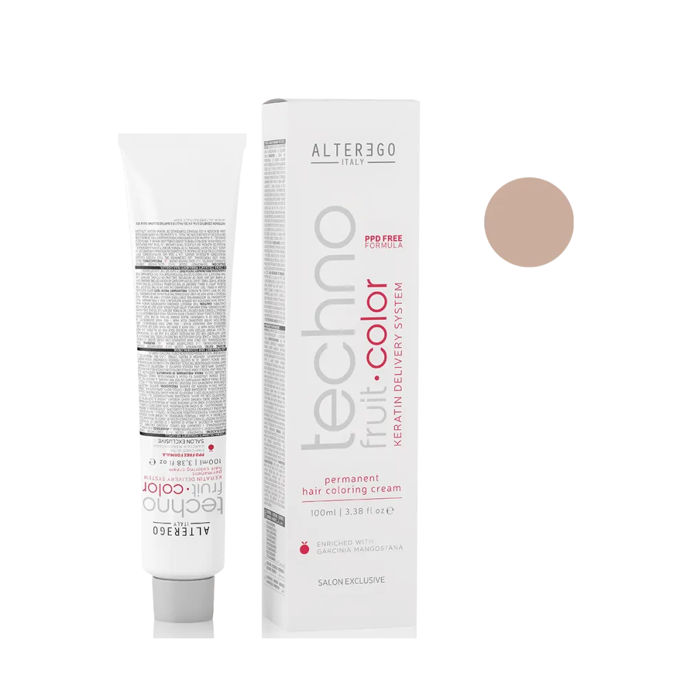 AlterEgo Techno Fruit Color Vopsea De Păr Permanentă 100ml - 100 ml / 11.1 Superlighteners Cenușiu - Păr