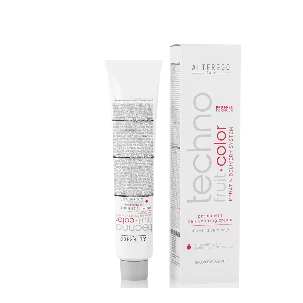 AlterEgo Techno Fruit Color Vopsea De Păr Permanentă 100ml - 100 ml / 1.0 Negru - Păr