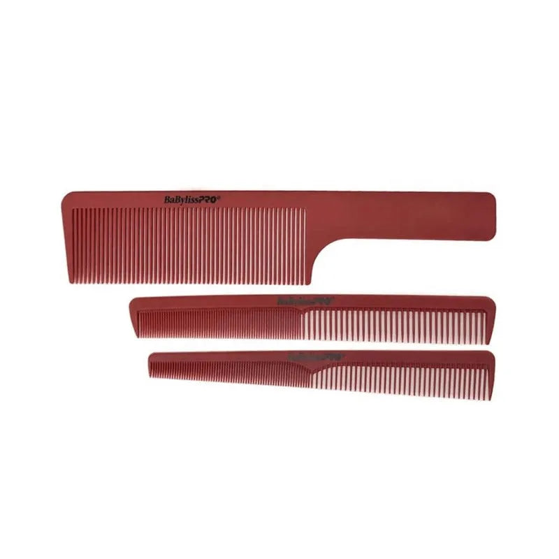 Babyliss Pro Set 3 Bucăți Piepteni Barber Roșu