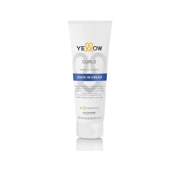 Cremă Fără Clătire Pentru Păr Și Creț Ondulat Yellow Curls Leave-in Cream - 250 ml - Păr