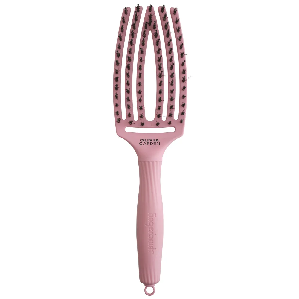 Display Cu 8 Perii Curbate Olivia Garden Fingerbrush Boar&Nylon ThinkPink 2024 - Păr