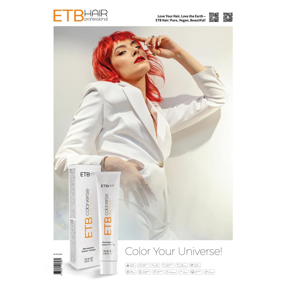 ETB Hair Poster ColorVerse Vopsea de Păr Vegană A2 - Păr