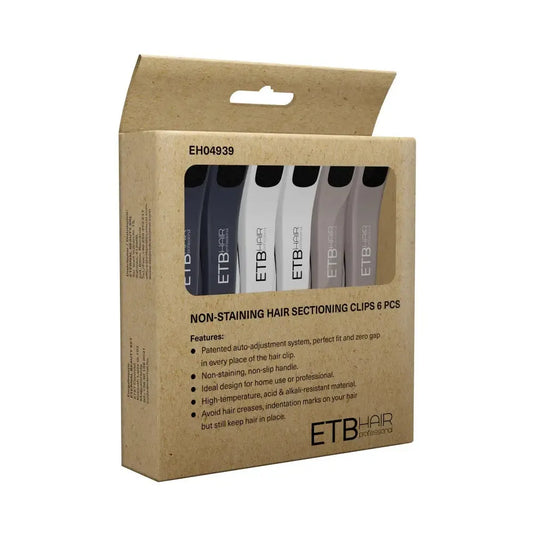 ETB Hair Set De Clipsuri Profesionale Pentru Secționarea Părului Culori Mate 6Buc/Set - Păr