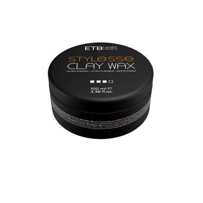 ETB Hair Stylesse Premium Clay Wax – Ceară profesională pentru păr cu fixare ultra-puternică și finish mat 100 ml - Păr