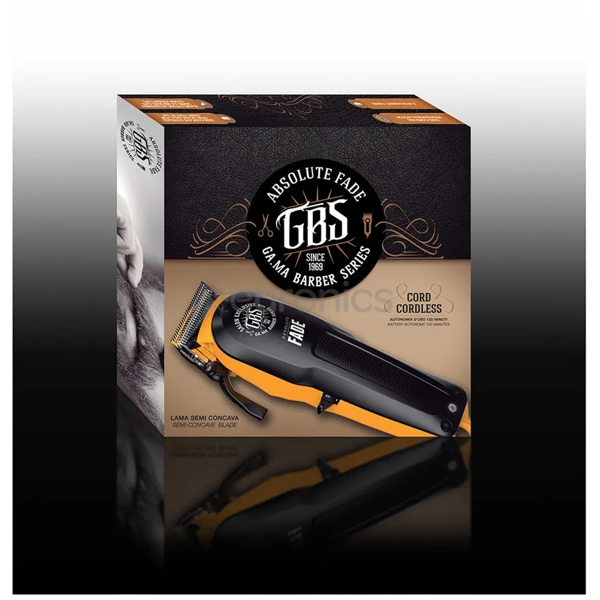 GA.MA Absolute FADE – Mașină Profesională de Tuns Cord/Cordless cu Lamă Semiconcavă și Autonomie 120min - Aparatură