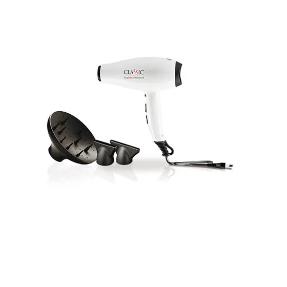 GA.MA Classic – Uscător de Păr Profesional 2200W cu Motor AC Italian Design Ergonomic și Uscare Rapidă - ALB - Aparatură