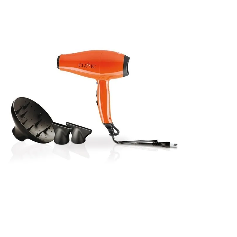 GA.MA Classic – Uscător de Păr Profesional 2200W cu Motor AC Italian Design Ergonomic și Uscare Rapidă - PORTOCALIU
