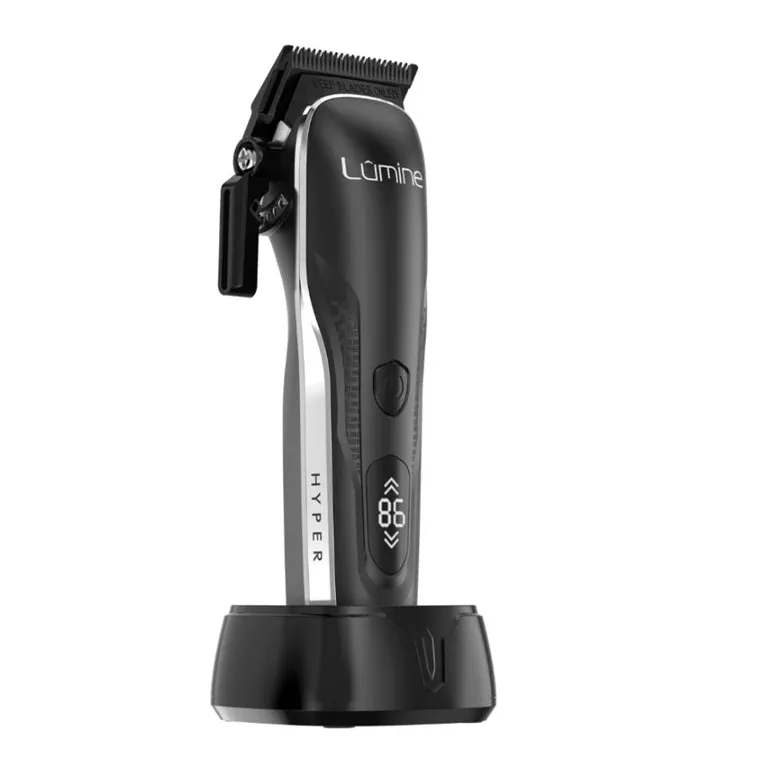 GA.MA Lumine Hyper Digital Mașină de Tuns Profesională – Motor Brushless Lame DLC 2 Viteze Autonomie 180 min Afișaj