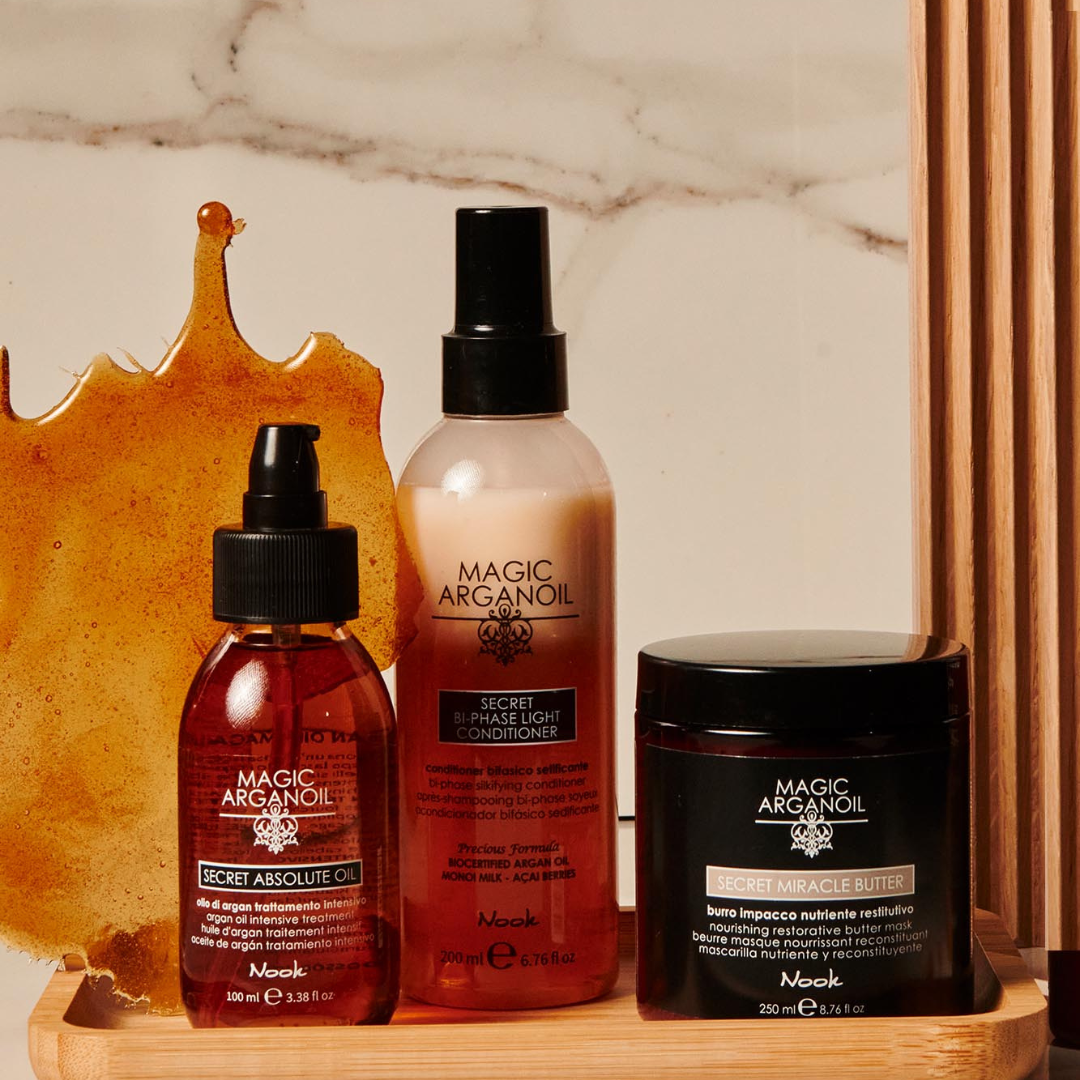 Mască Restructurantă Pentru Păr Degradat Nook Magic Arganoil Secret Cu Unt De Argan