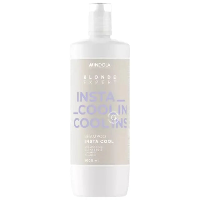 Indola Blonde Expert InstaCool Shampoo– Șampon Profesional pentru Neutralizarea Tonurilor Galbene cu Pigmenți Mov și