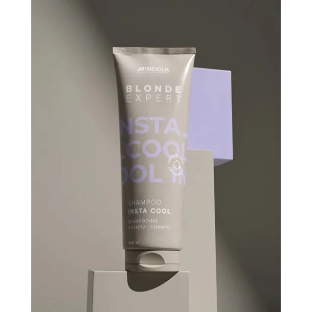 Indola Blonde Expert InstaCool Shampoo– Șampon Profesional pentru Neutralizarea Tonurilor Galbene cu Pigmenți Mov și