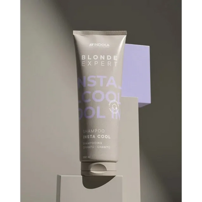 Indola Blonde Expert InstaCool Shampoo– Șampon Profesional pentru Neutralizarea Tonurilor Galbene cu Pigmenți Mov și