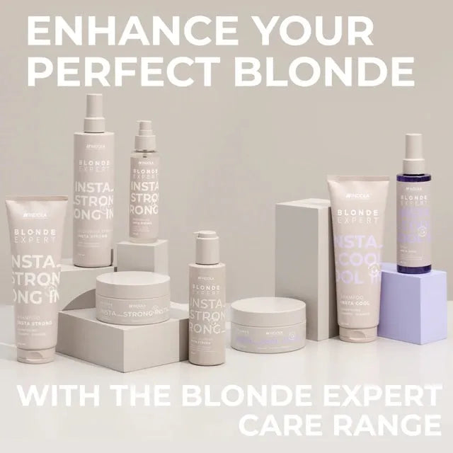 Indola Blonde Expert InstaCool Shampoo– Șampon Profesional pentru Neutralizarea Tonurilor Galbene cu Pigmenți Mov și