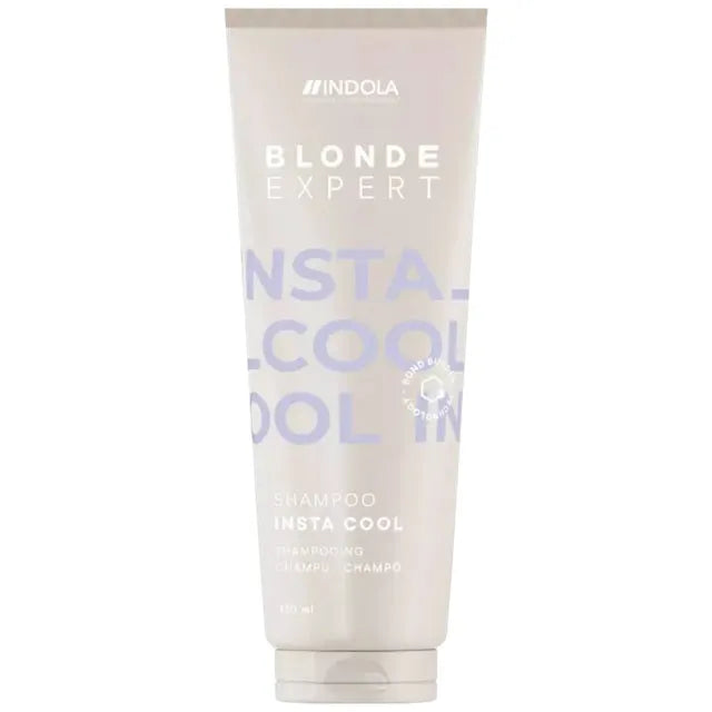 Indola Blonde Expert InstaCool Shampoo– Șampon Profesional pentru Neutralizarea Tonurilor Galbene cu Pigmenți Mov și