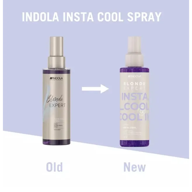 Indola Blonde Expert InstaCool Spray 150ml – Magie Violetă pentru Blondul Tău! Nuanțe Reci Păr Strălucitor Efect