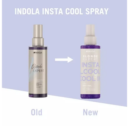 Indola Blonde Expert InstaCool Spray 150ml – Magie Violetă pentru Blondul Tău! Nuanțe Reci Păr Strălucitor Efect