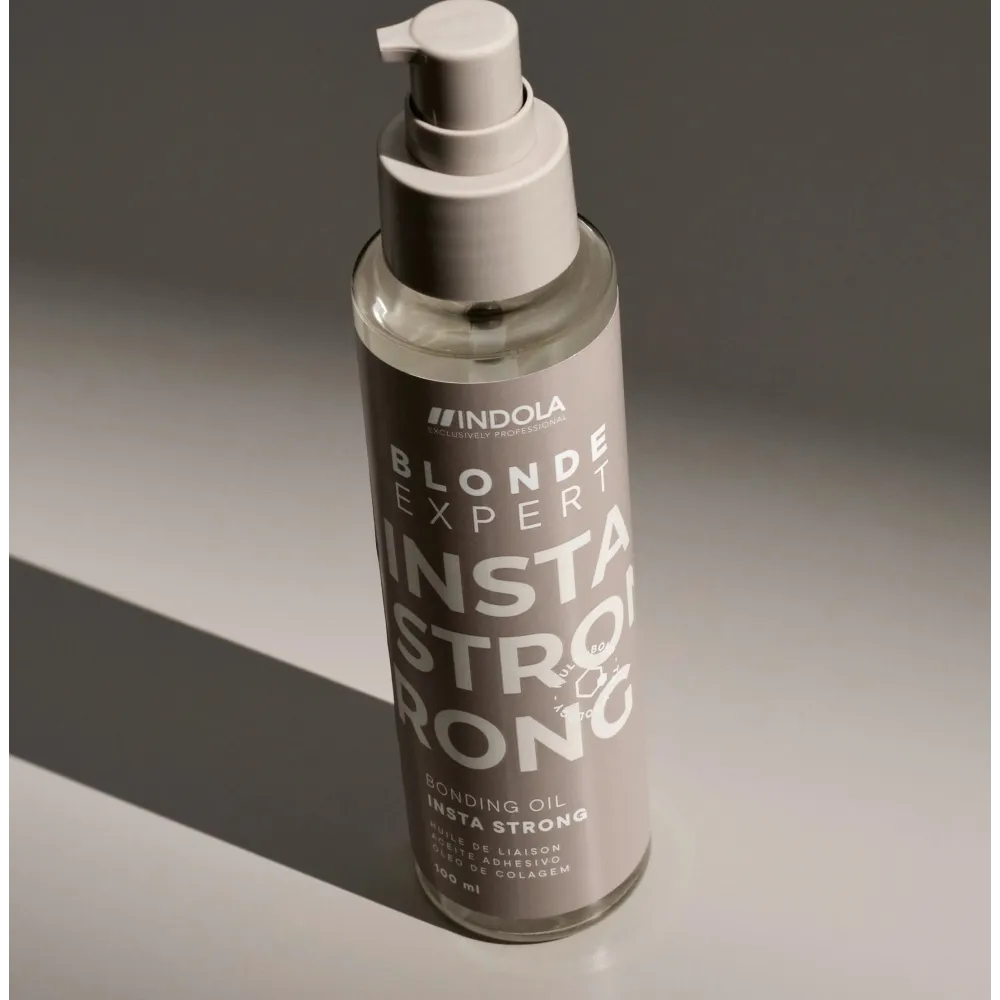 Indola Blonde Expert InstaStrong Bond Oil 100ml – Ulei Profesional pentru Regenerarea Părului Blond sau Tratat Chimic