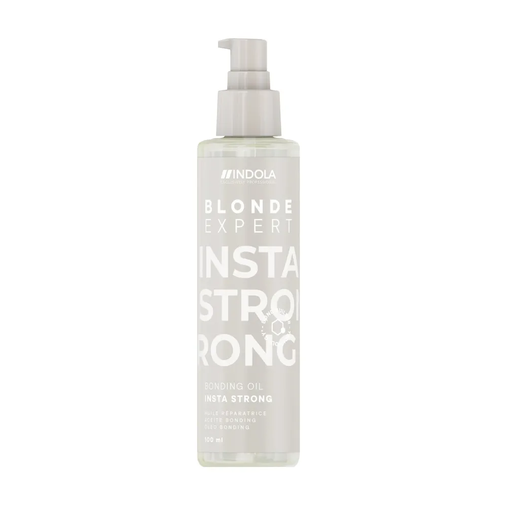Indola Blonde Expert InstaStrong Bond Oil 100ml – Ulei Profesional pentru Regenerarea Părului Blond sau Tratat Chimic