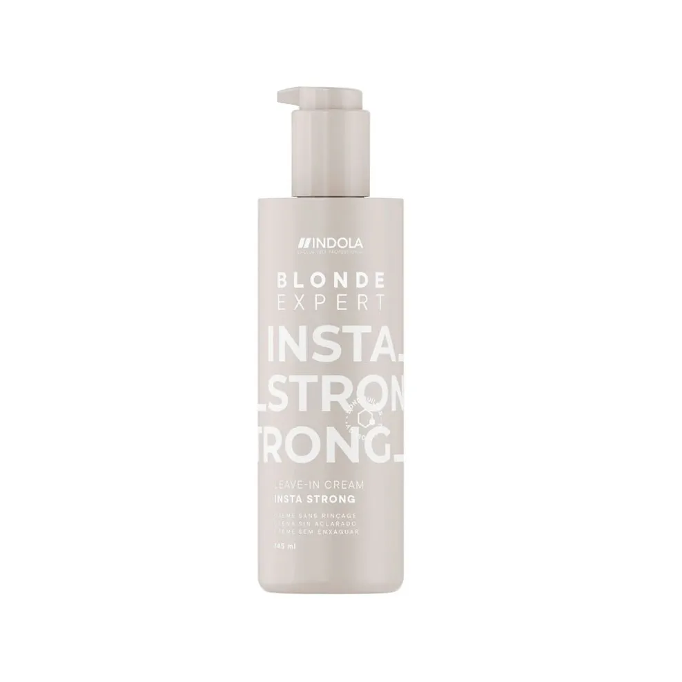 Indola Blonde Expert InstaStrong Leave-In Cream 145ml – Cremă fără clătire cu tehnologie Bond protecție termică și
