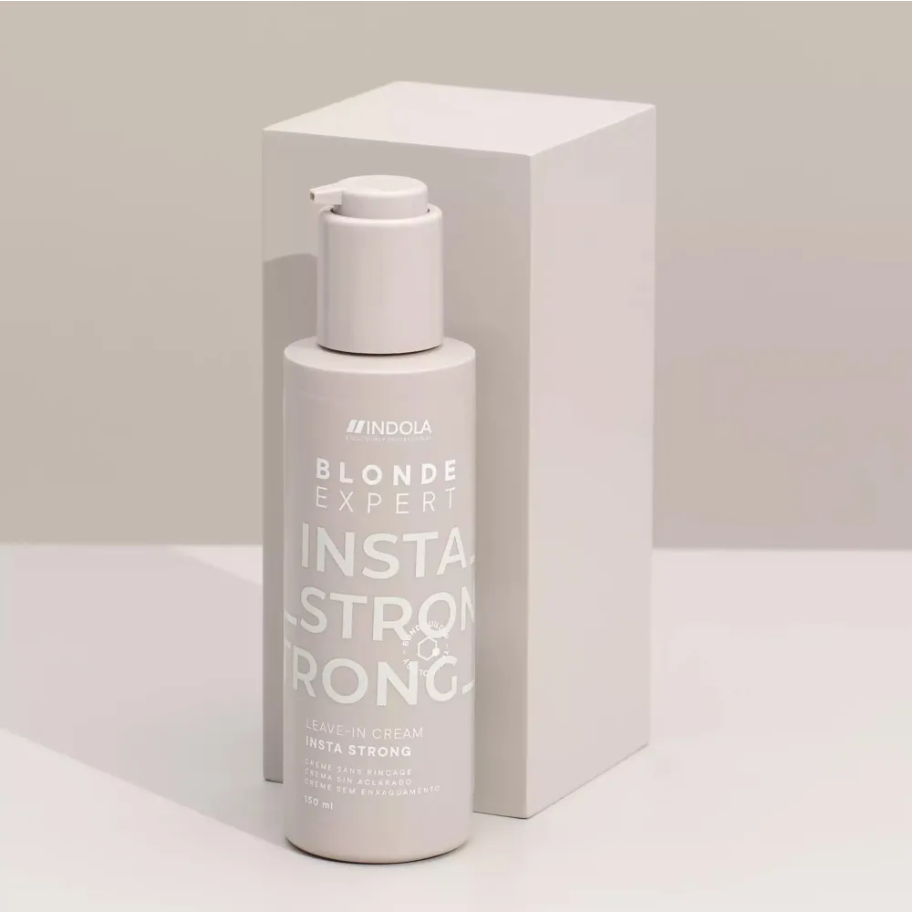 Indola Blonde Expert InstaStrong Leave-In Cream 145ml – Cremă fără clătire cu tehnologie Bond protecție termică și