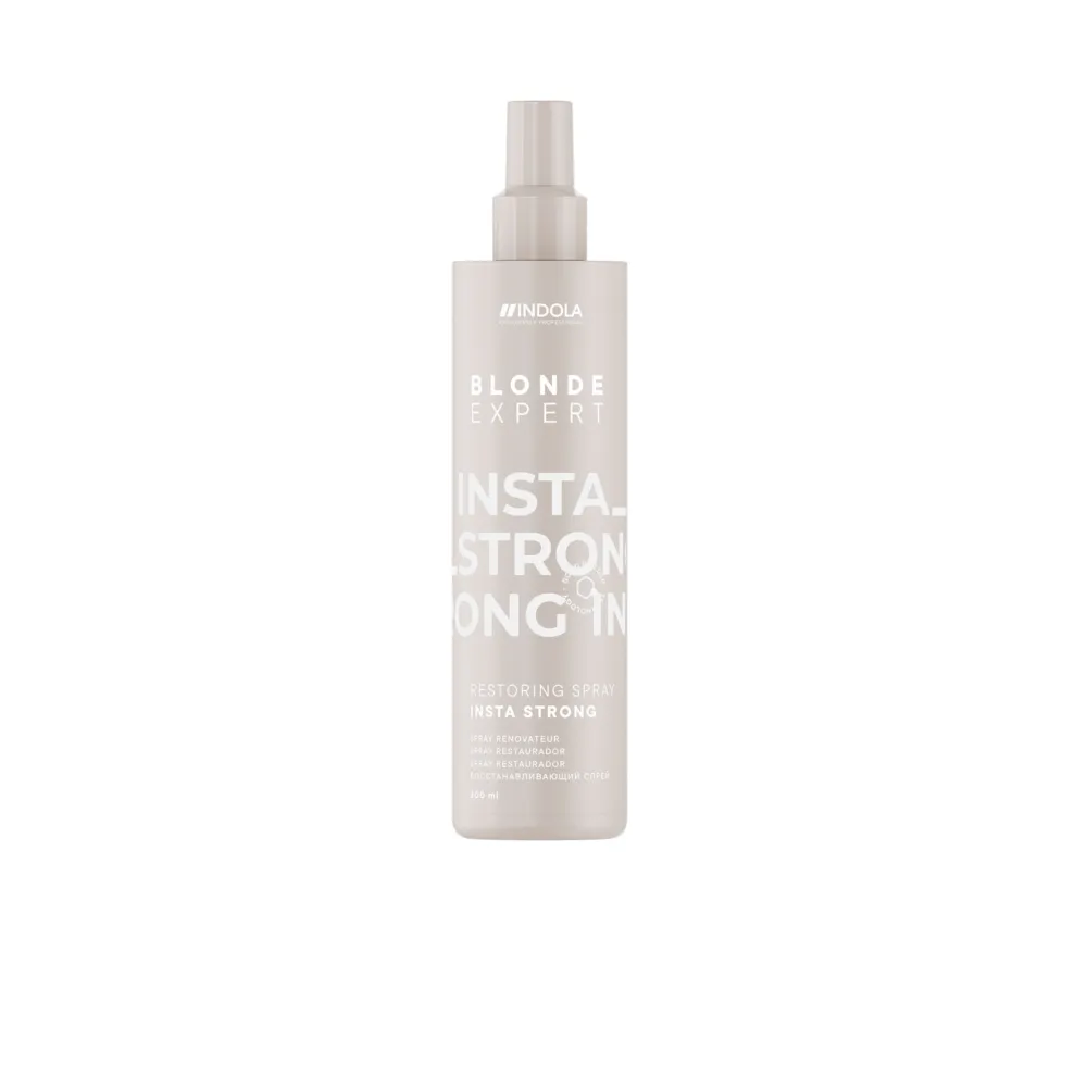 Indola Blonde Expert InstaStrong Spray 300ml – Spray Leave-in cu Tehnologie Bond pentru Păr Blond și Deteriorat