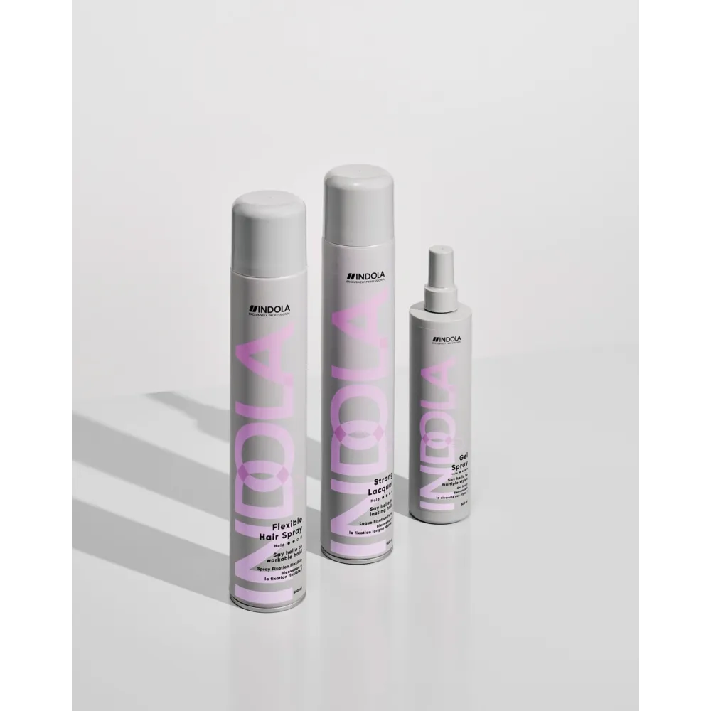 INDOLA Fixativ Flexible Hairspray – Fixare Elastică Finish Natural & Protecție Termică până la 230°C 500ml - Păr
