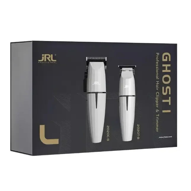 JRL Fresh Fade White Ghost Combo – SET de Mașină de Tuns 2020C și Trimmer 2020T Onyx cu Tehnologie Cool Blade