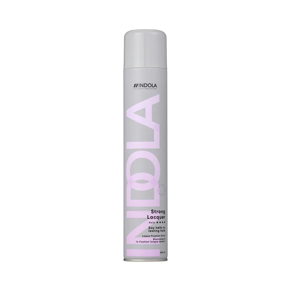 Lac Fixativ Cu Fixare Puternică Și Protecție Termică Indola Strong Lacquer 500ml - 500 ml - Păr