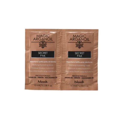 Mască Hidratantă cu Textură Mătăsoasă Formulată pentru Strălucirea și Repararea Părului Uscat Nook Magic ArganOil