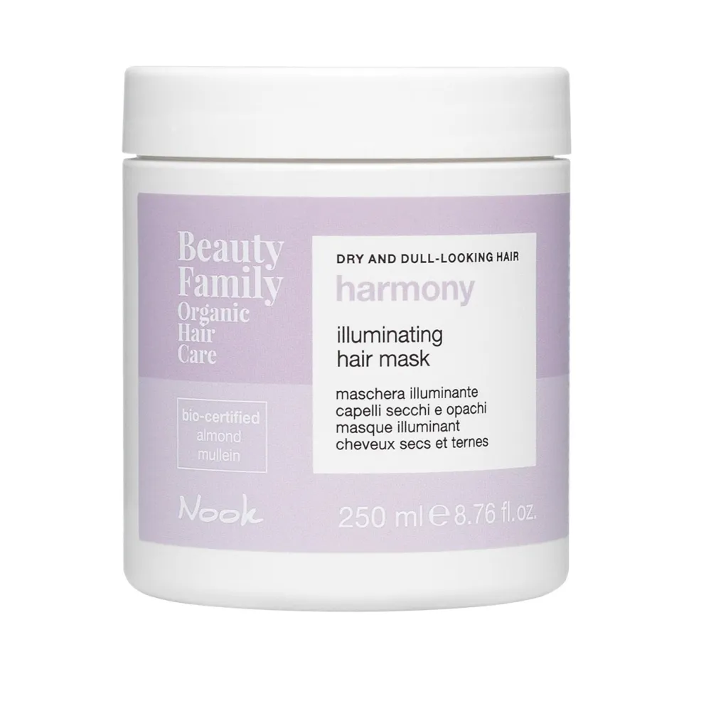 Mască Organică Pentru Hidratarea Părului Tern Și Lipsit De Strălucire Nook Beauty Family Harmony Illuminating Hair Mask