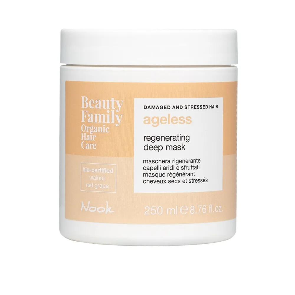 Mască Organică Pentru Regenerarea Părului Uscat Și Deteriorat Nook Beauty Family Ageless Regenerating Deep Mask 250ml